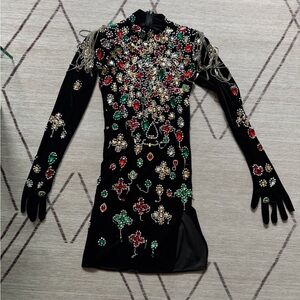 Embellished Black Dress